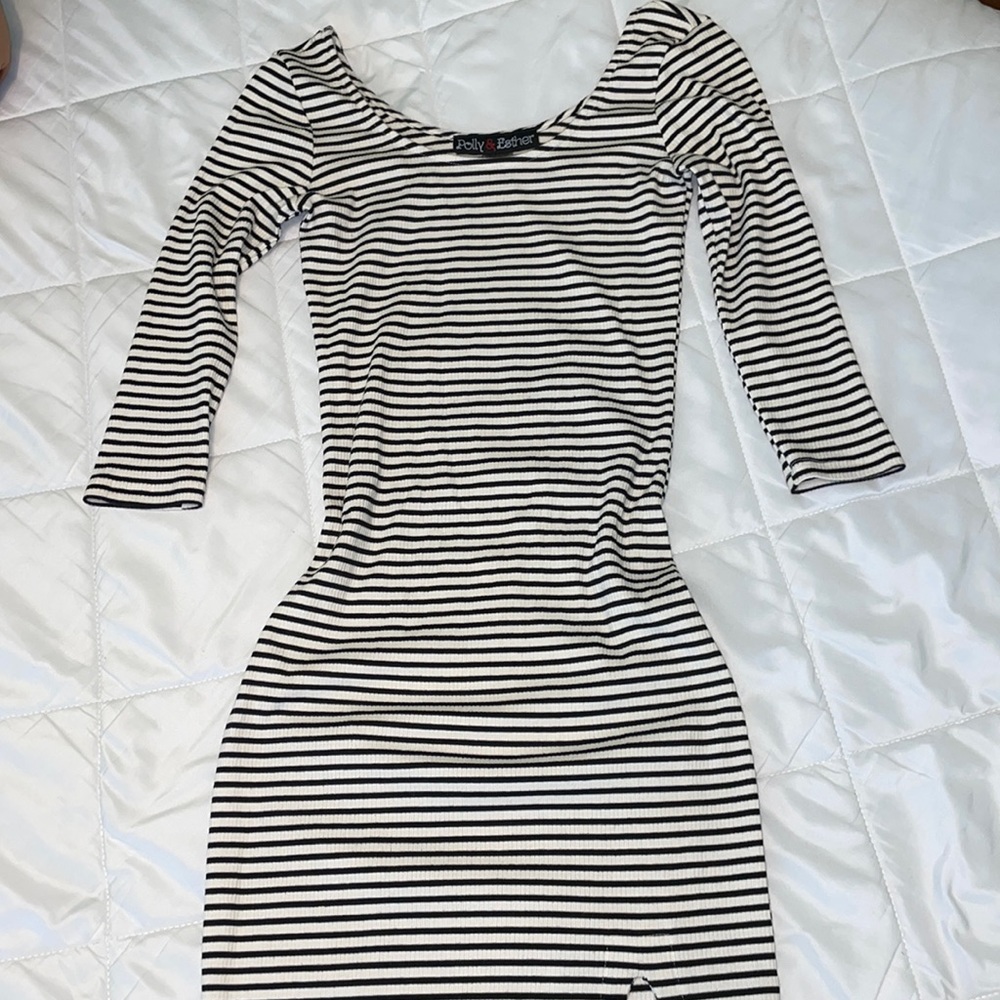 Long Striped Slit Dress!
